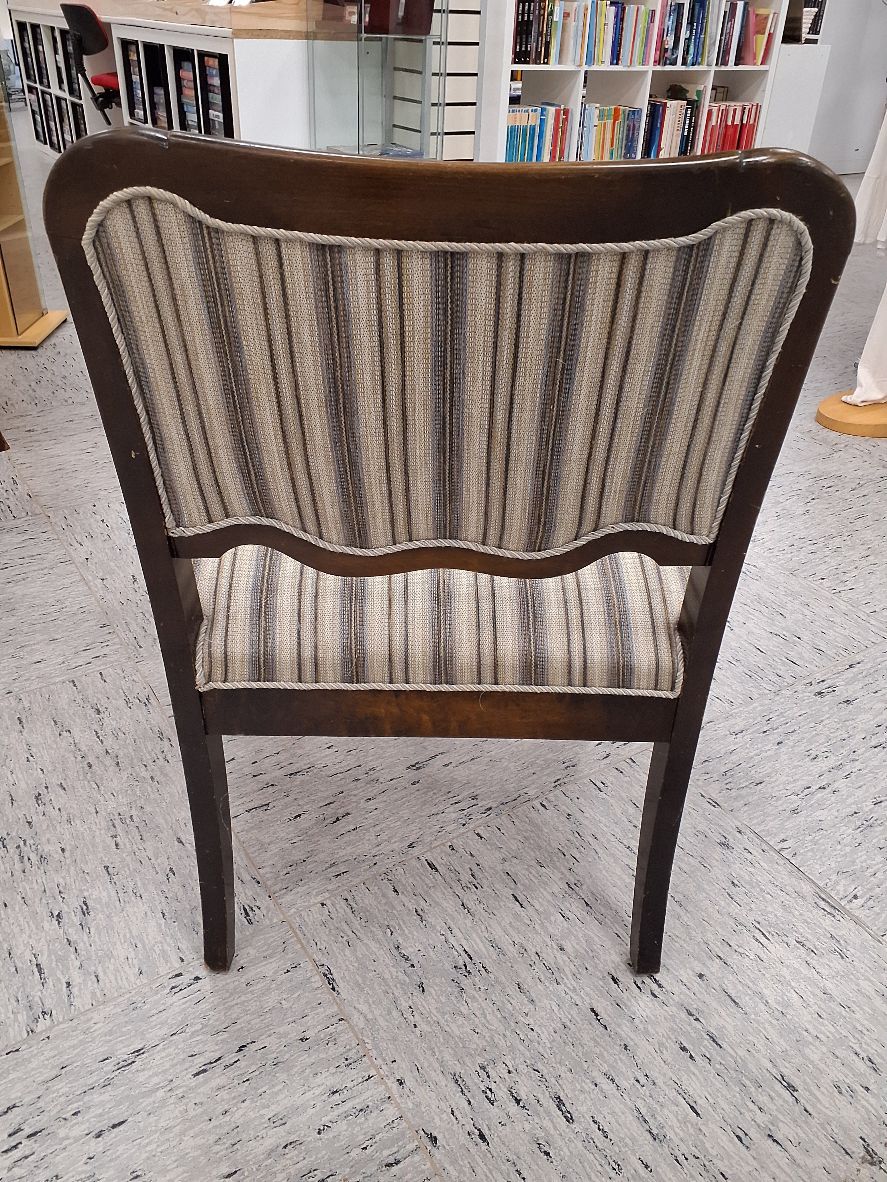 Vintage lænestol stribet polstring